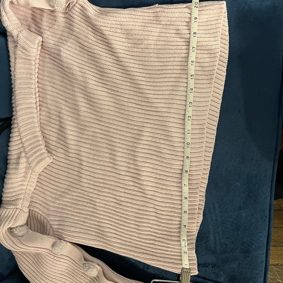 Milly Lavender Sweater pom pom bell sleeve wool blend knit size small - Picture 7 of 8